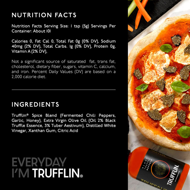 TRUFFLIN® Black Truffle Infused Buffalo Hot Sauce in Limited Edition Gift Box