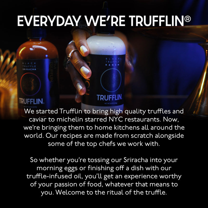 TRUFFLIN® Black Truffle Infused Sriracha Hot Sauce w/Real Black Truffles in Limited Edition Gift Box